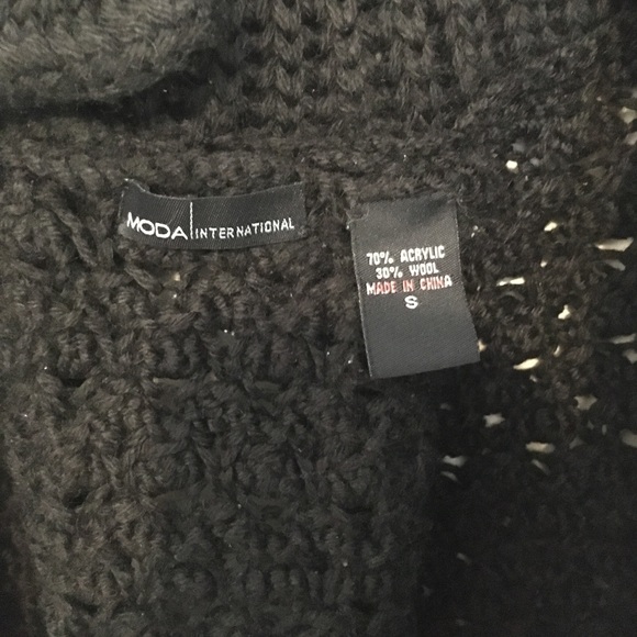 Moda International Black Button-up Wool Sweater - Picture 7 of 12